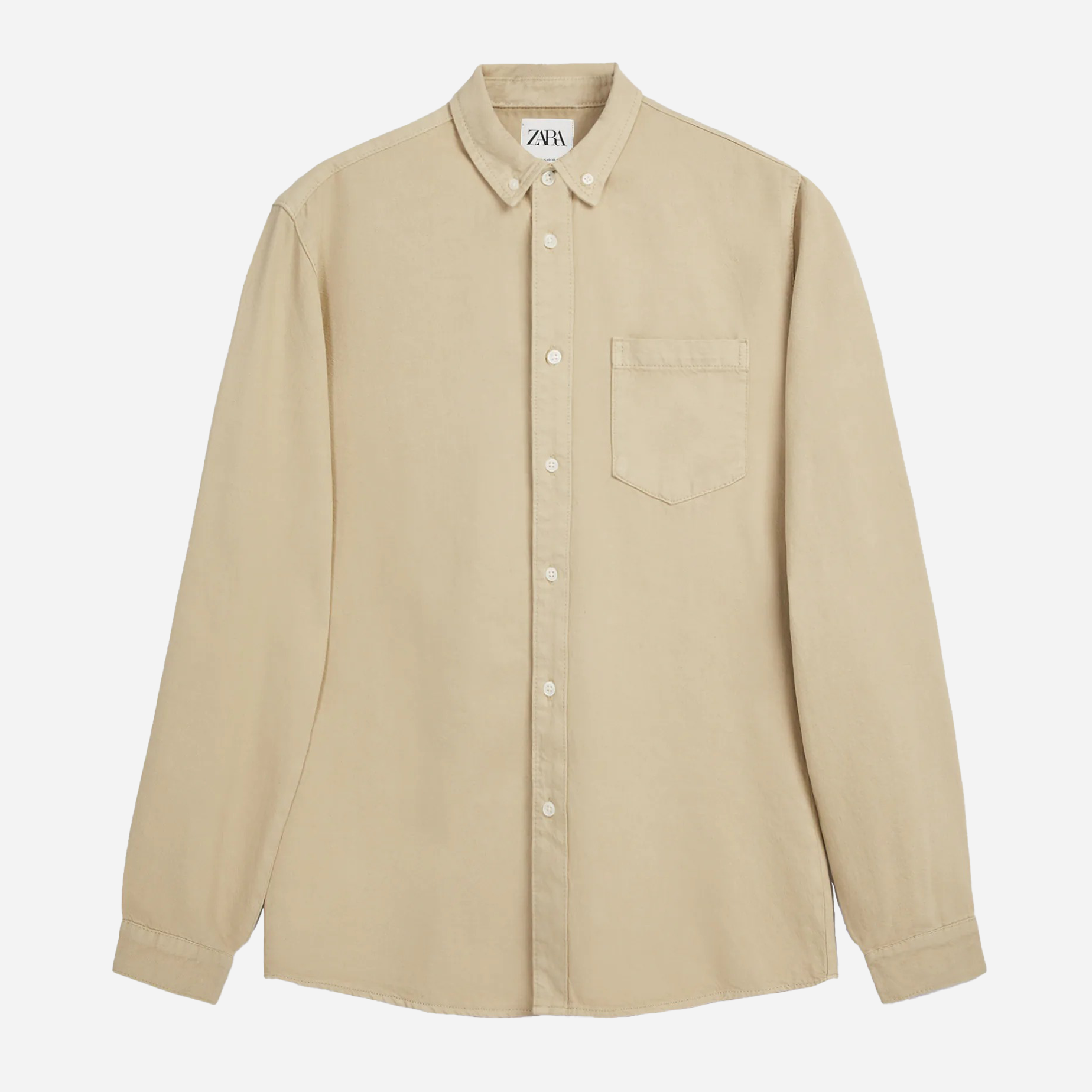 

Рубашка Zara 6987-300-707  Бежевая, Рубашка Zara 6987-300-707 XL Бежевая