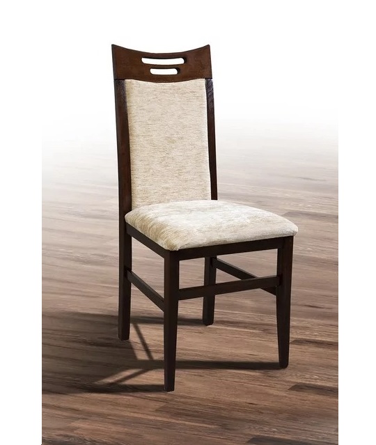 

Стул обеденный в гостиную из натурального дерева+ткань(Bari) Юля 450*410*965 Орех темный Mix Mebli