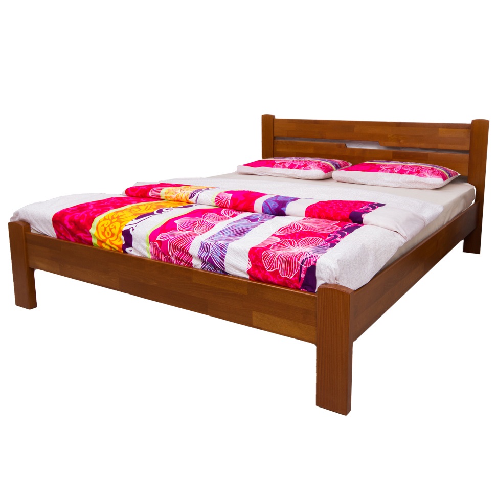 

Кровать деревянная 160*200 без изножья с основанием Айрис Орех Mix Mebli