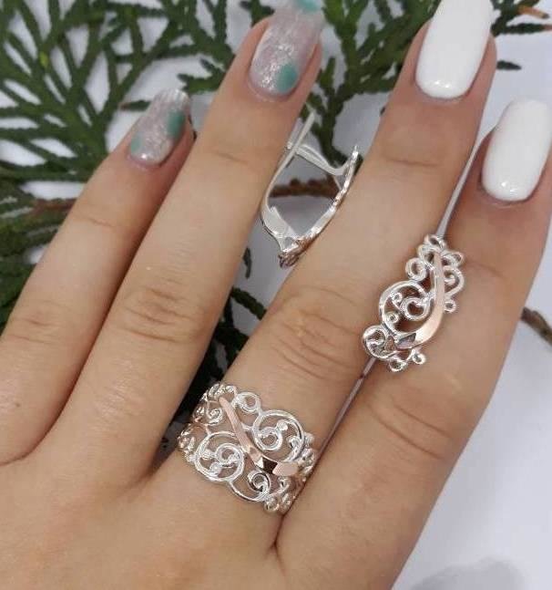 

Сережки серебряные с золотыми пластинами 3,9 г