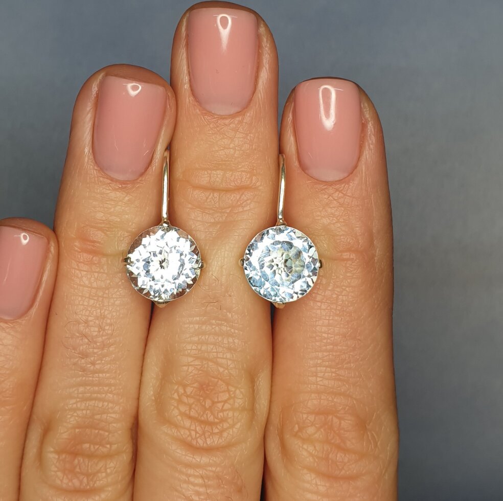 

Сережки серебряные с голубым топазом 3,51 г