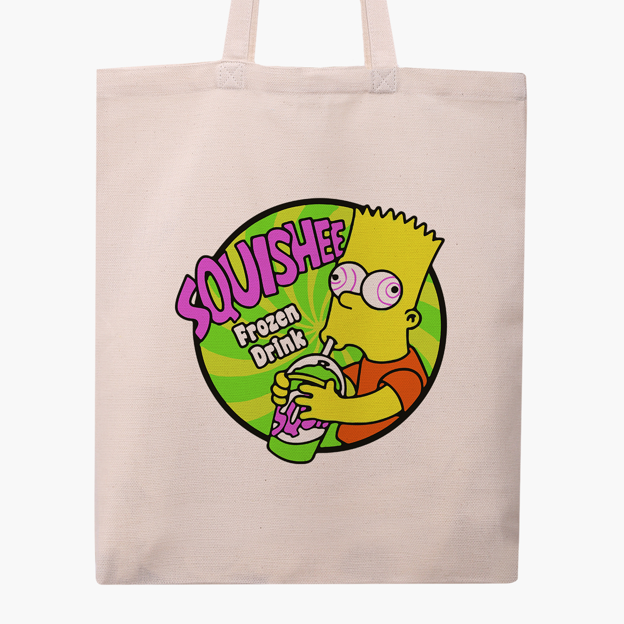 

Эко сумка шоппер Барт Симпсон (Bart The Simpsons) (9227-3410) 41x35 см Белый