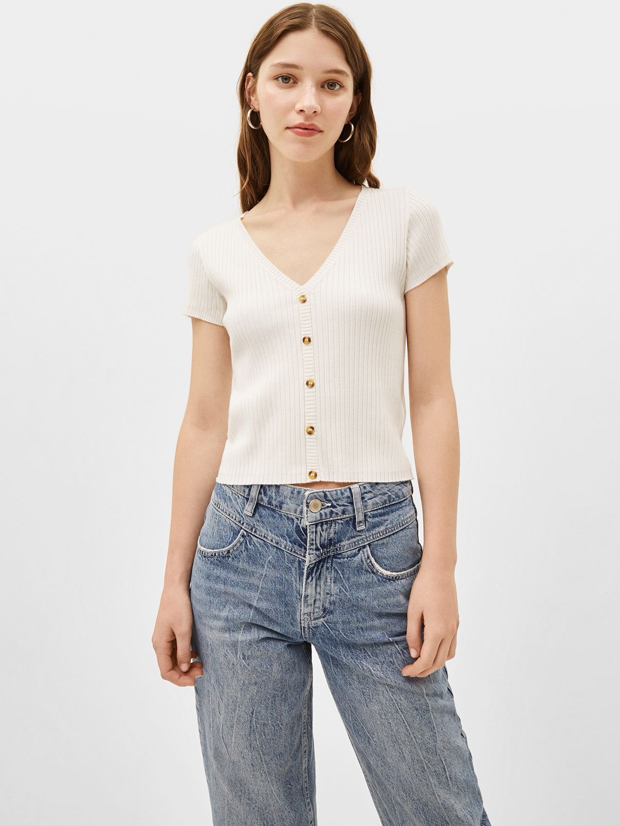 

Топ Bershka 02009645712  Бежевый, Топ Bershka 02009645712 S Бежевый