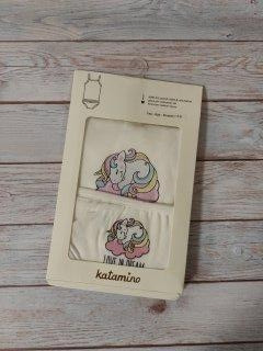 

Детский комплект нижнего белья Katamino единорог трусы и майка белый 116