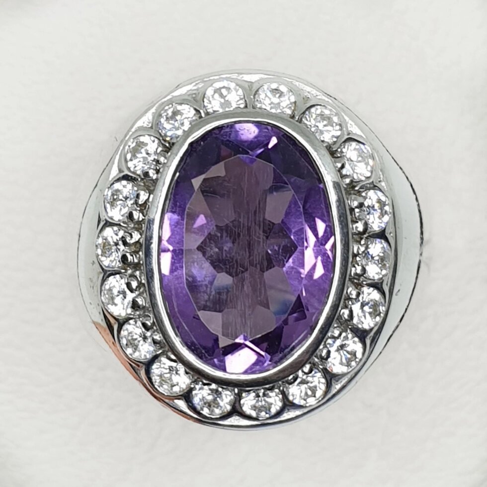 

Кольцо серебряное с аметистом 19 8,70 г