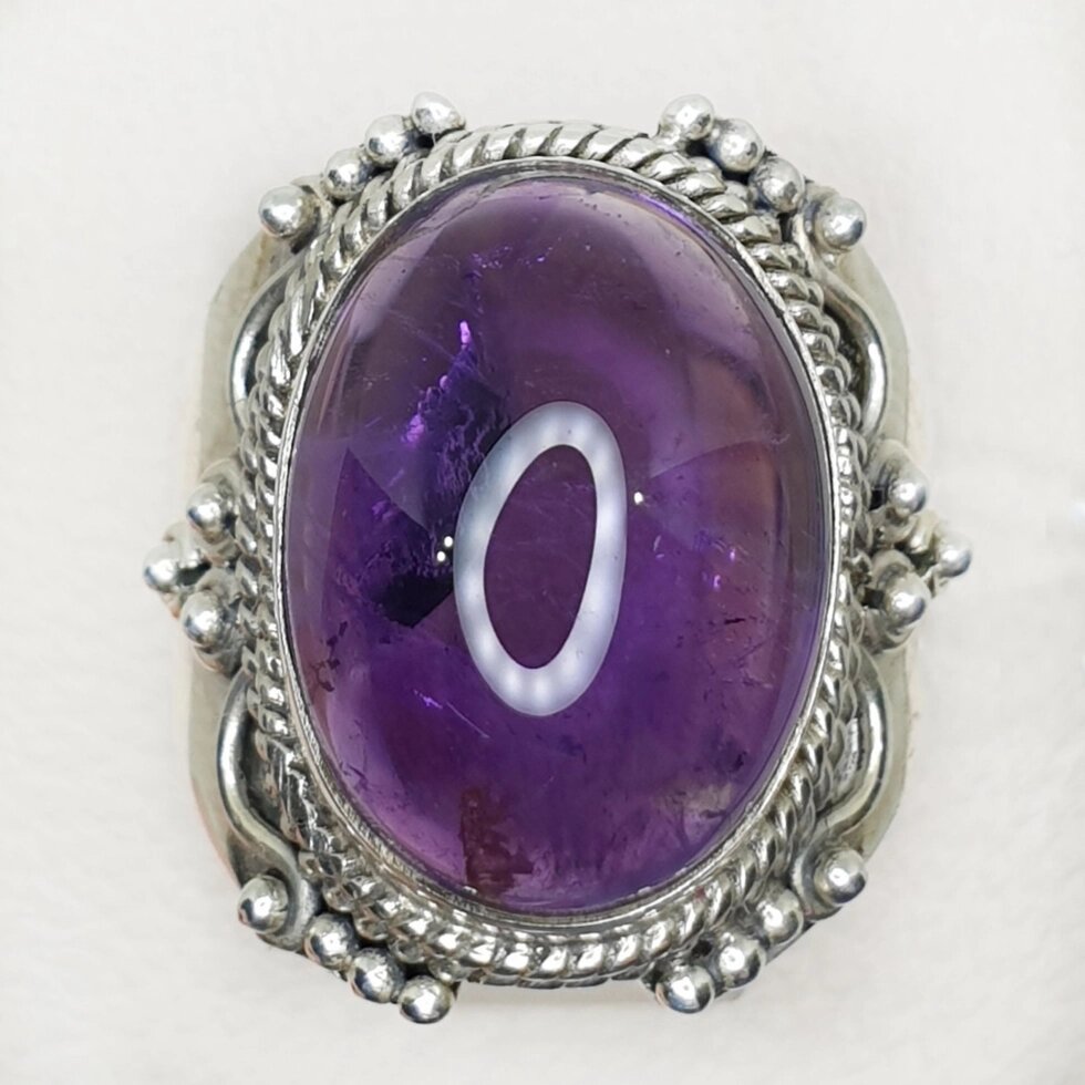 

Кольцо серебряное с аметистом 17,5 7,64 г