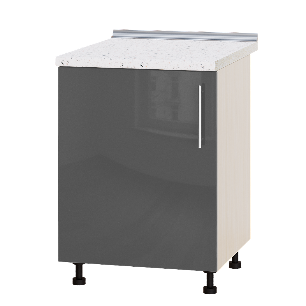 

Кухня Модерн Эверест модуль Низ Мойка Н79-600 Гранит Глянец - Дуб молочный 60х47х82см + столешница