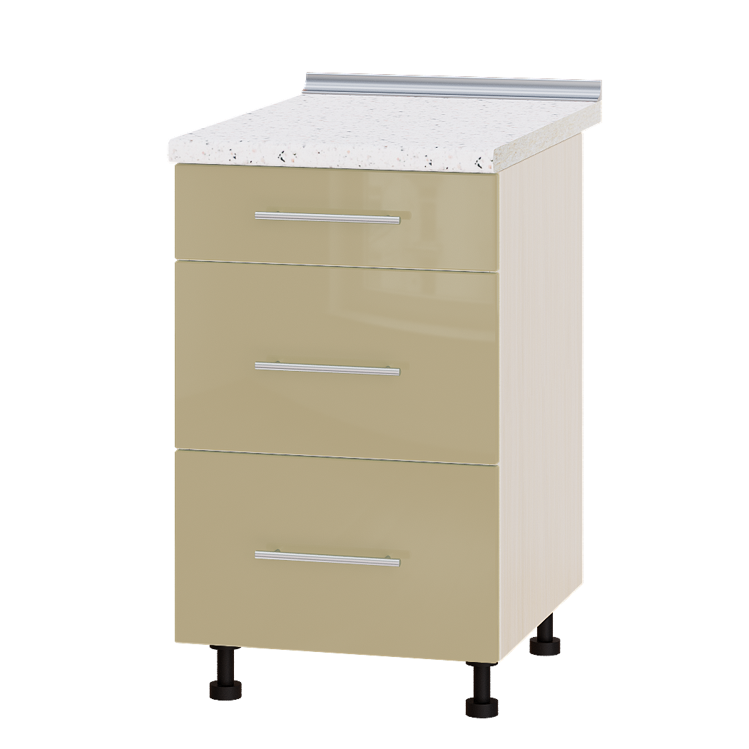 

Кухня Модерн модуль Низ Н87-500 Латте Глянец - Дуб молочный 50х47х82 см