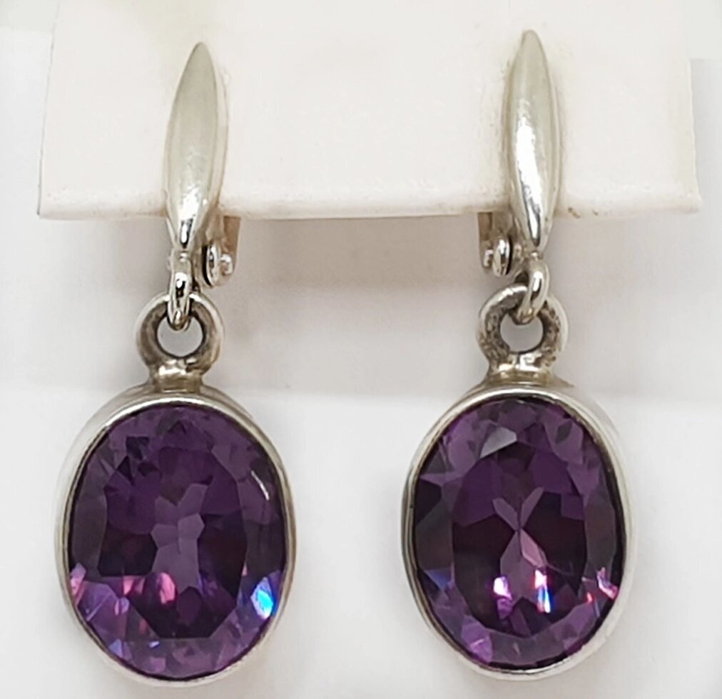 

Сережки серебряные с аметистом 8,5 г
