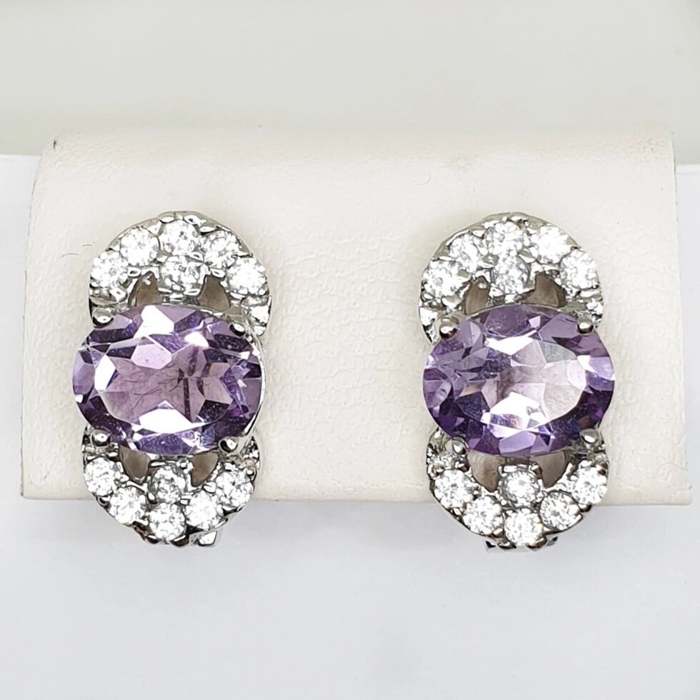 

Сережки серебряные с аметистом 4,92 г