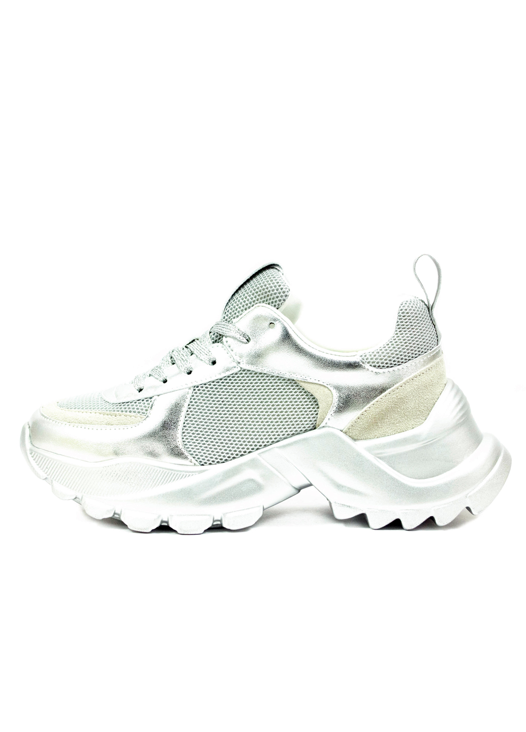

Кроссовки демисезон женские Allshoes 101-902 серебряные (37)