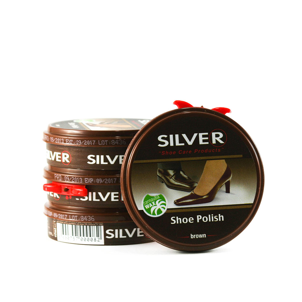 

Крем для обуви коричневій 40 мл SILVER (баночка)