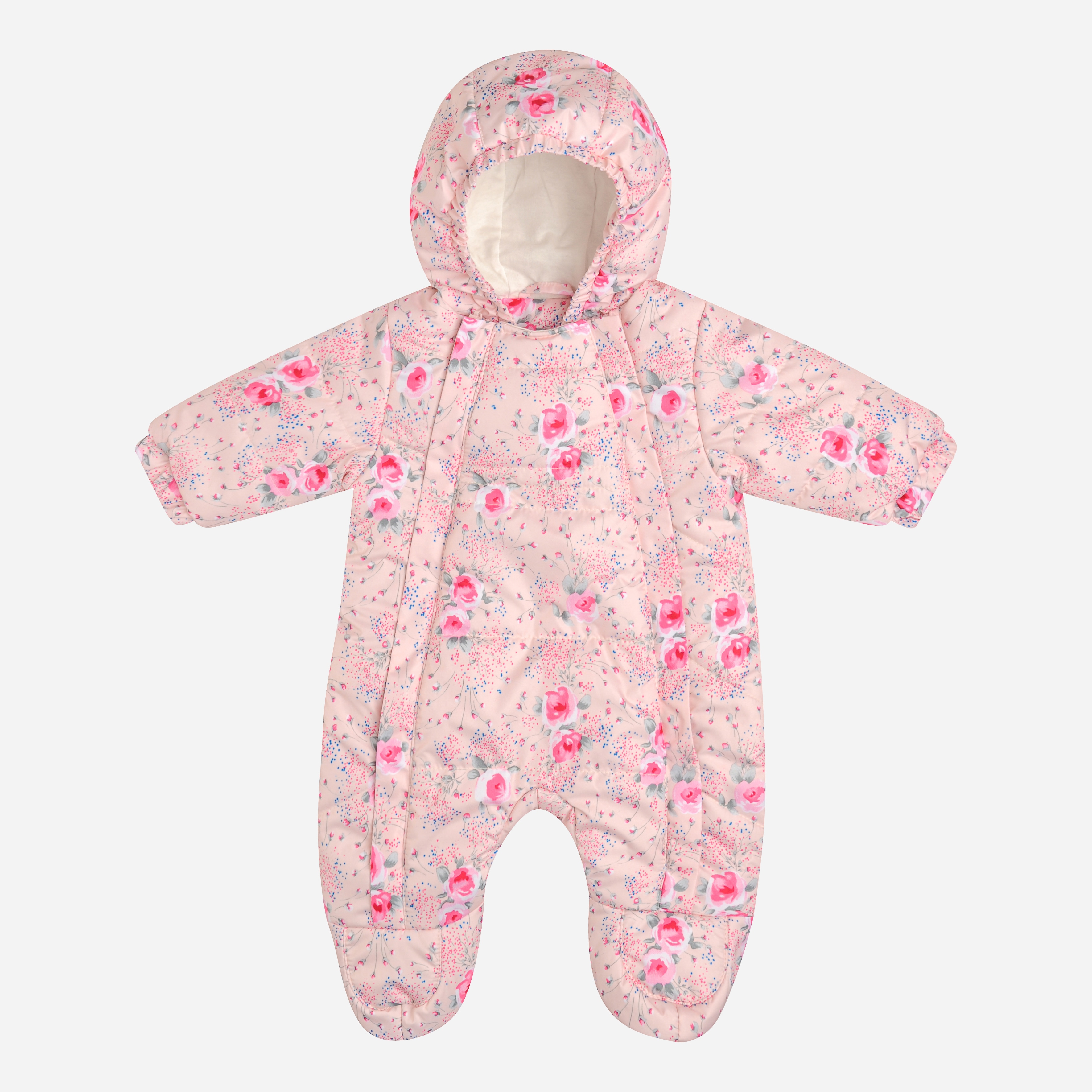 

Демисезонный комбинезон Garden Baby 101033-36/32 74 см Пудровый/Розы