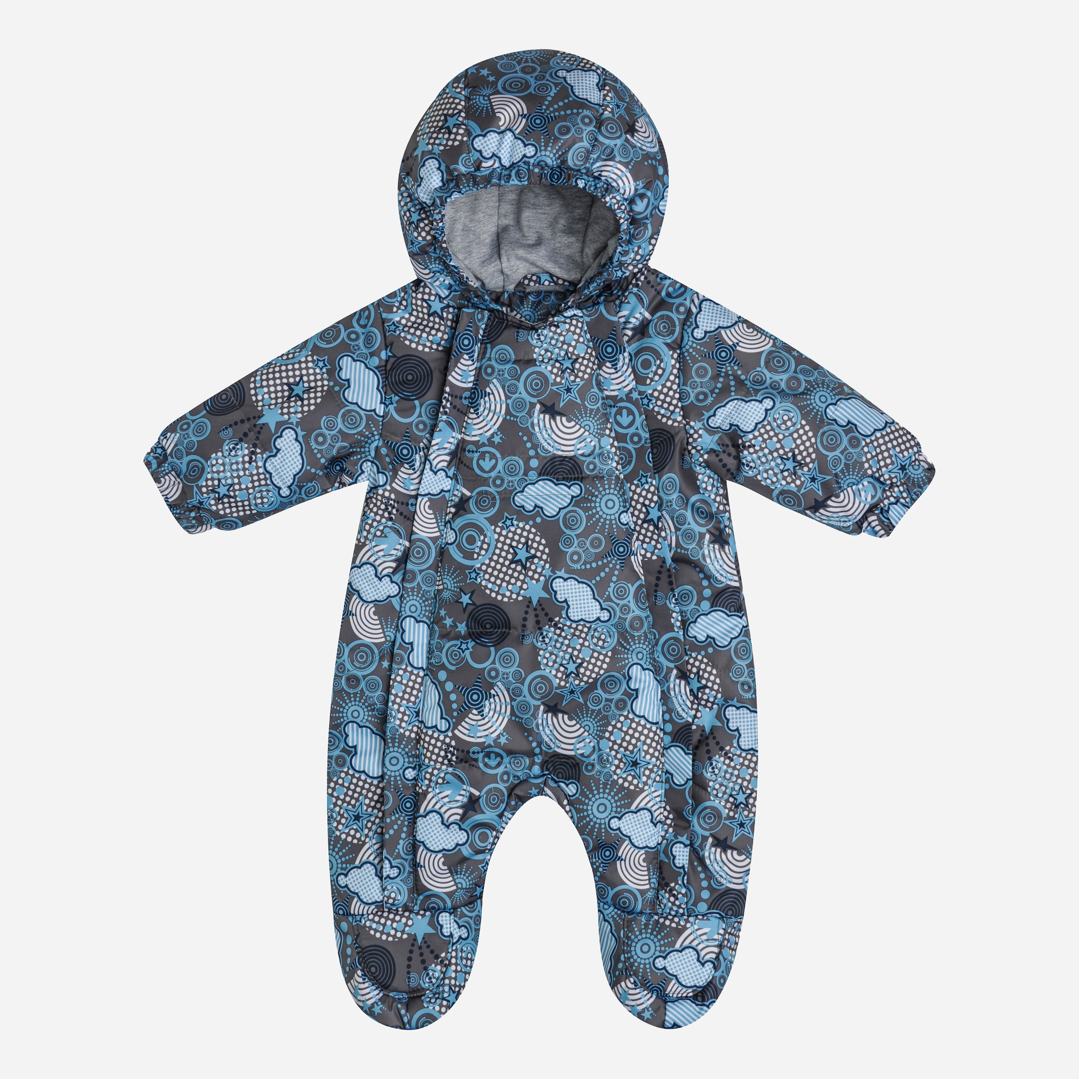 

Демисезонный комбинезон Garden Baby 101033-36/32 62 см Серо-голубой/Звезды