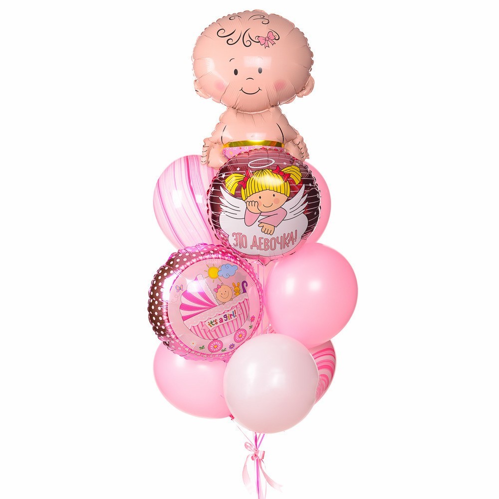 

Фольгированные шарики Flexmetal Набор «Baby Girl»