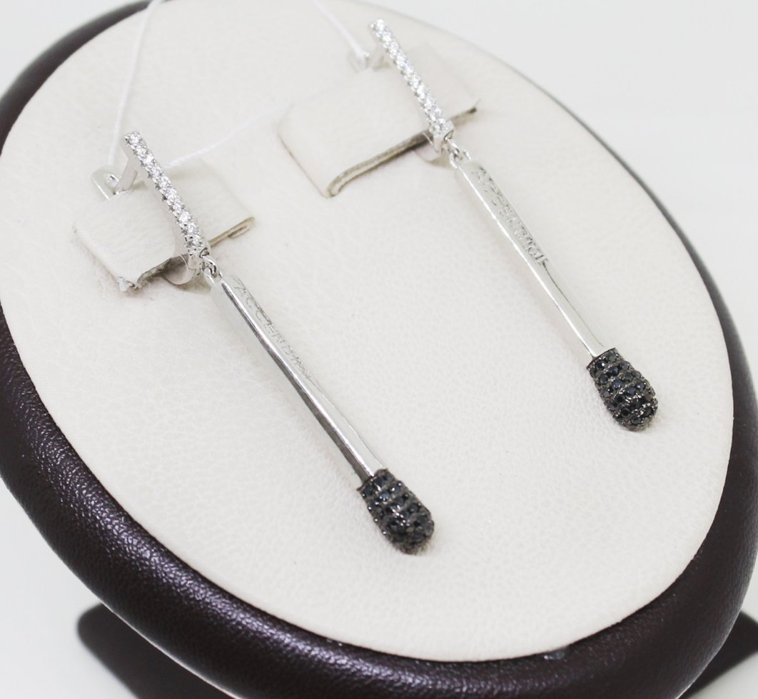 

Сережки серебряные с кубическим цирконием 6,7 г