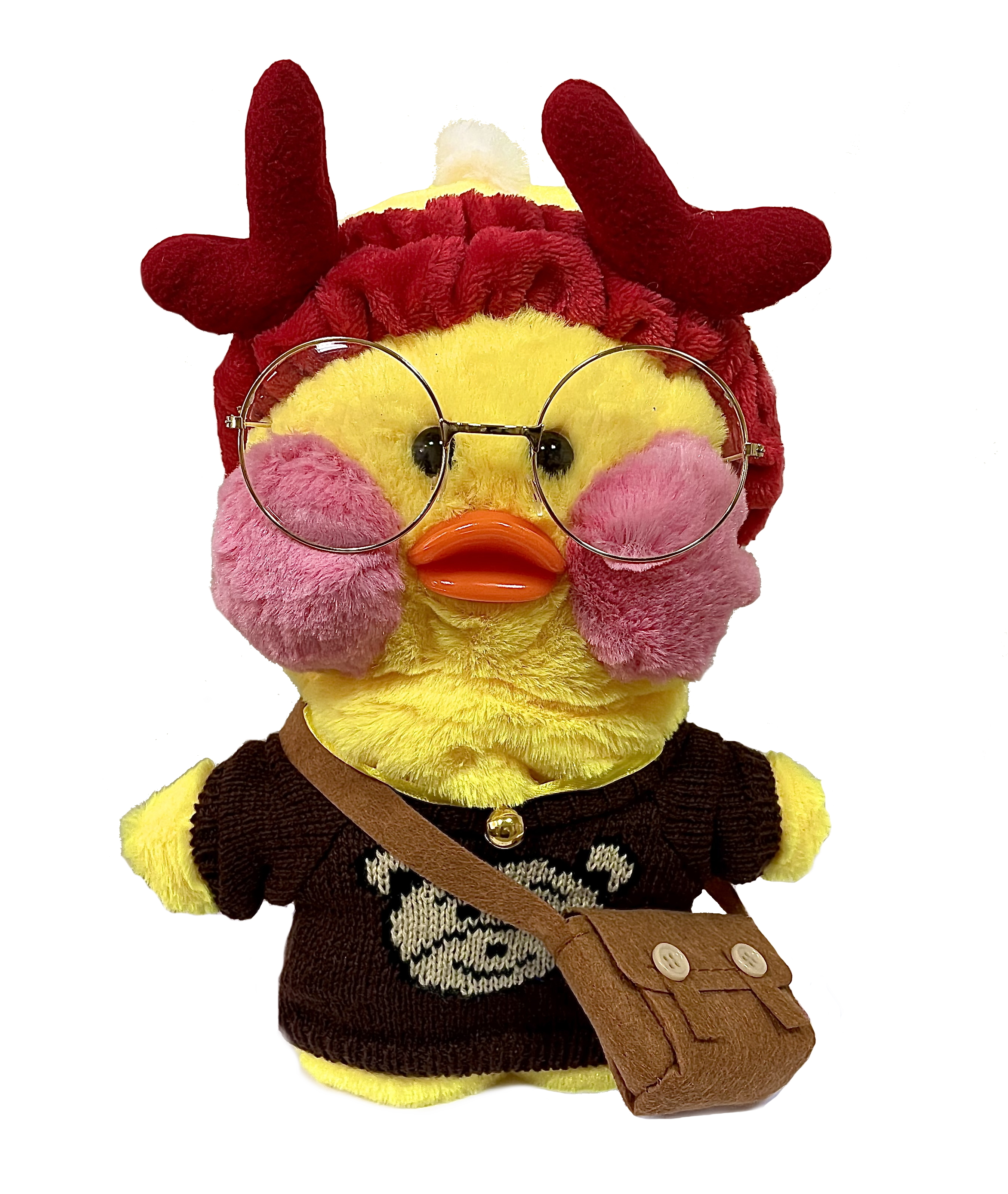 

Мягкая игрушка Утка Уточка Утя Каченя Лалафанфан LaLaFanFan Duck в очках с сумкой