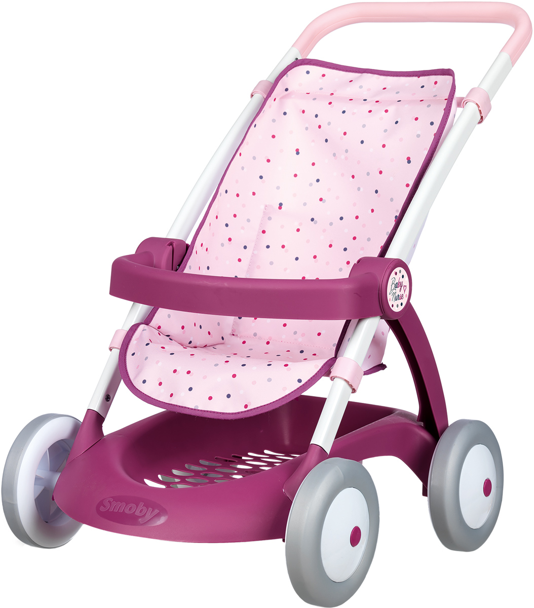 

Коляска для куклы Smoby Toys Baby Nurse Прованс Прогулка с корзиной (254003) (3032162540039)