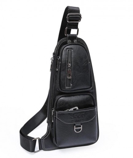 

Сумка рюкзак через плечо мужская бананка из эко-кожи Jeep Bags 777