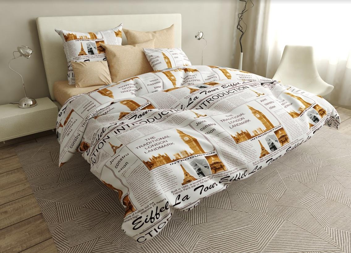 

Комплект постельного белья Наша Швейка Бязь Лондон принт Полуторный 150х215 см