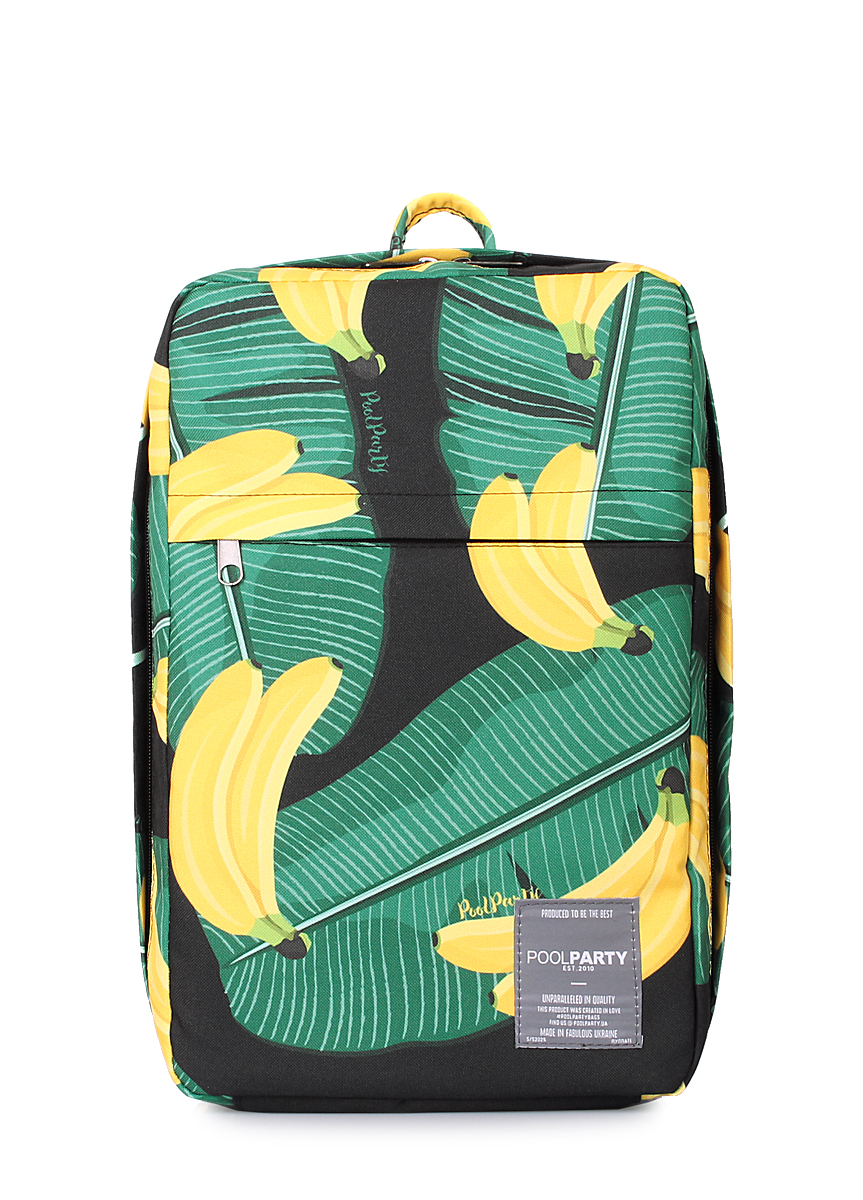

Рюкзак для ручной клади 40 x 20 x 25 POOLPARTY hub-bananas (Ryanair / Wizz Air / МАУ) с бананами
