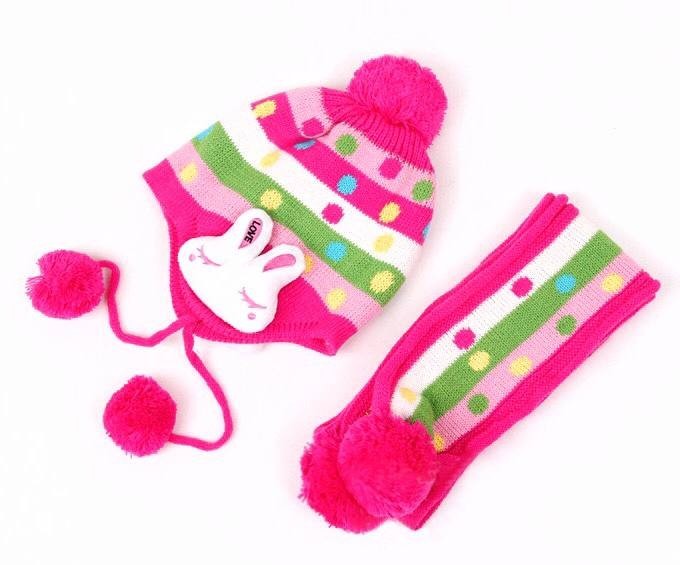 

Детский комплект шапка + шарф Kids Seasons DK-1587-12 45-49см розовый