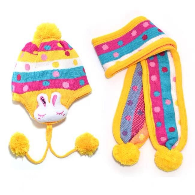 

Детский комплект шапка + шарф Kids Seasons DK-1587-12 45-49см желтый