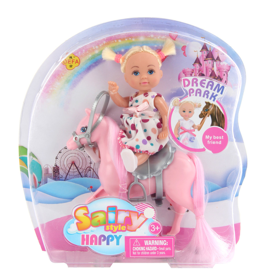 

Кукла типа Барби малышка на пони DEFA Bambi 3 вида (Розовый) (8410(Pink))