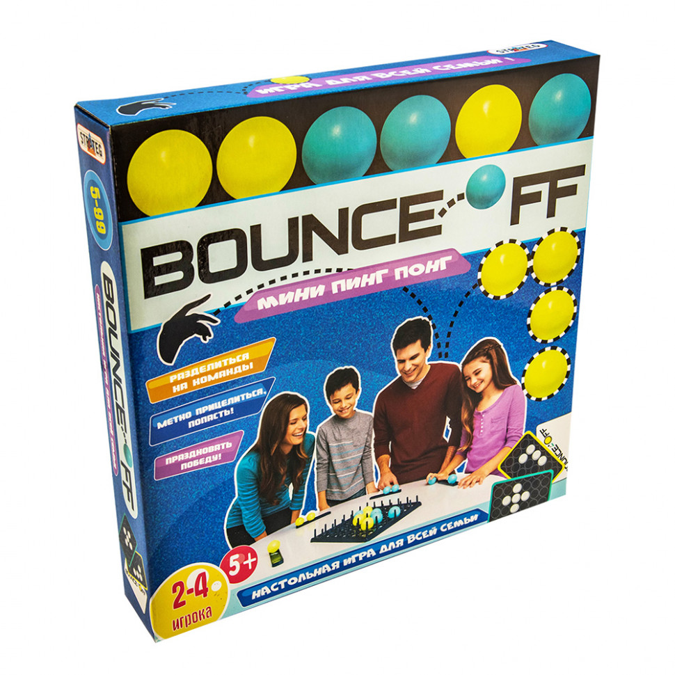 

Настольная игра "Bounce Off" (Мини пинг понг) Strateg на рус. языке (37745(126))