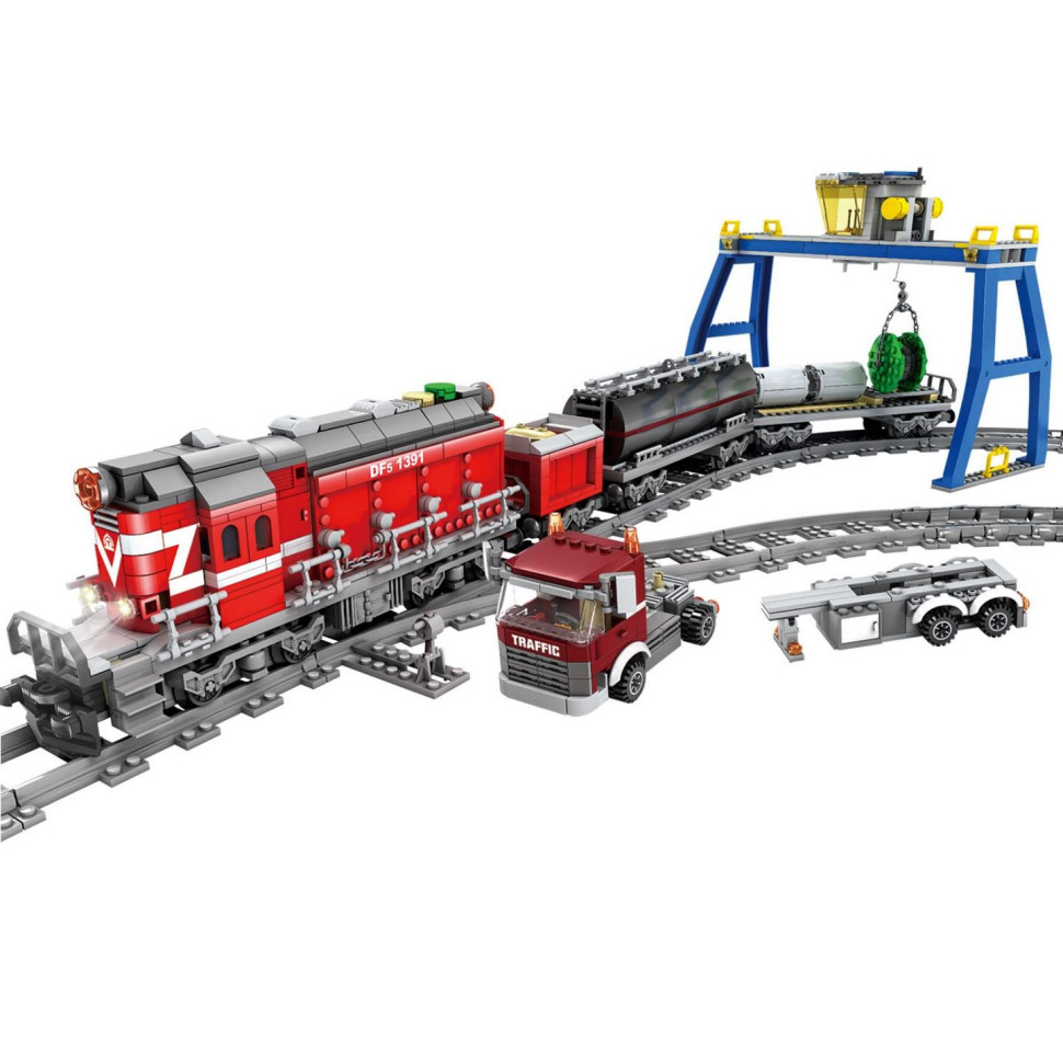 

Конструктор "Поезд DF5 1391 с рельсами" ZIPP Toys Дизельный локомотив (98219(Red))