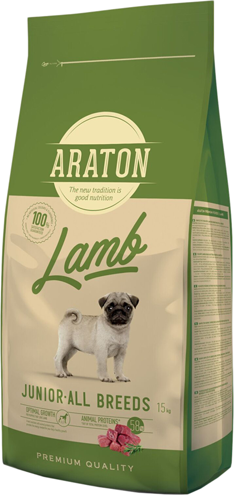 

Сухой корм ARATON Lamb Junior All Breeds для щенков 15 кг