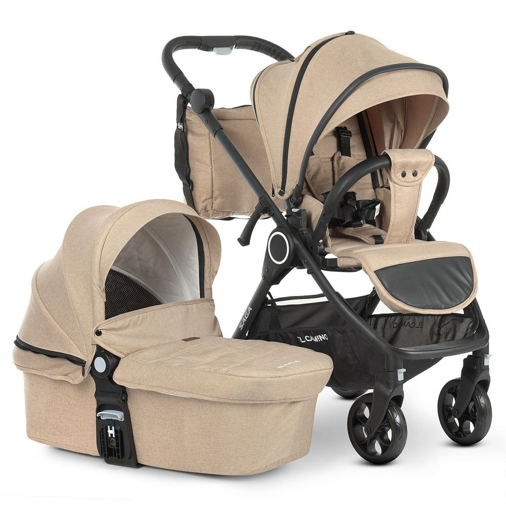 

Коляска универсальная 2в1 El Camino Saga ME 1085 (denim beige)