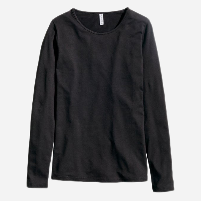

Лонгслив H&M 2381977  Черный, Лонгслив H&M 2381977 L Черный