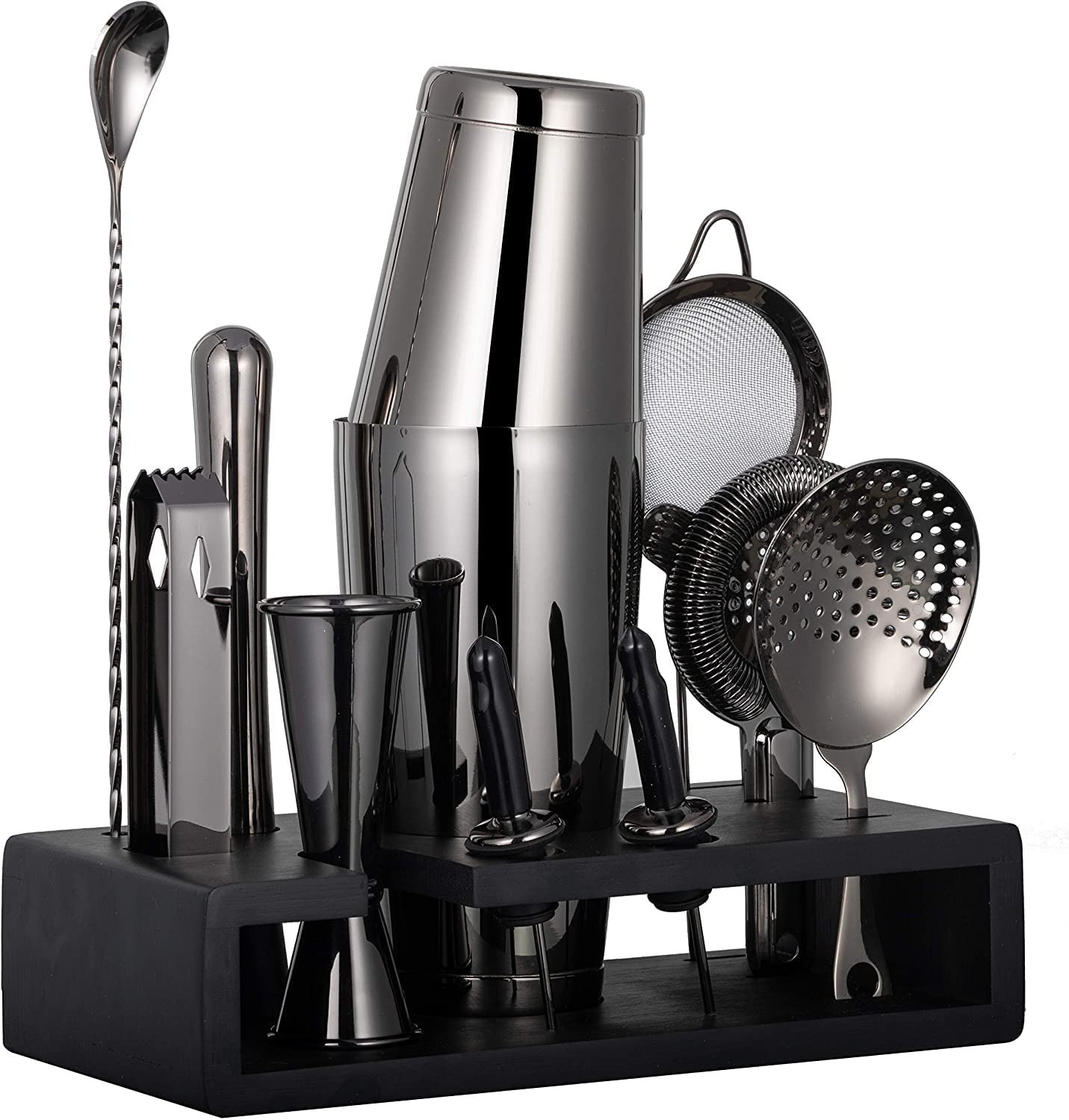 

Черный Бостонский коктейльный шейкер из 13 предметов 13-Piece Black Boston Cocktail Shaker Set