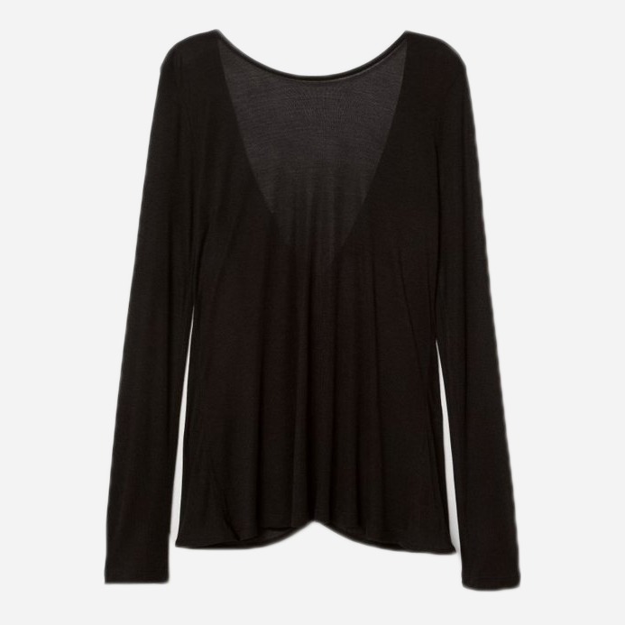 

Лонгслив H&M 0718501-8  Черный, Лонгслив H&M 0718501-8 40 Черный
