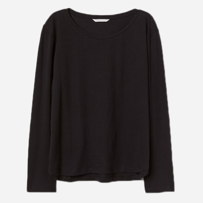 

Лонгслив H&M 0728185-8  Черный, Лонгслив H&M 0728185-8 S Черный