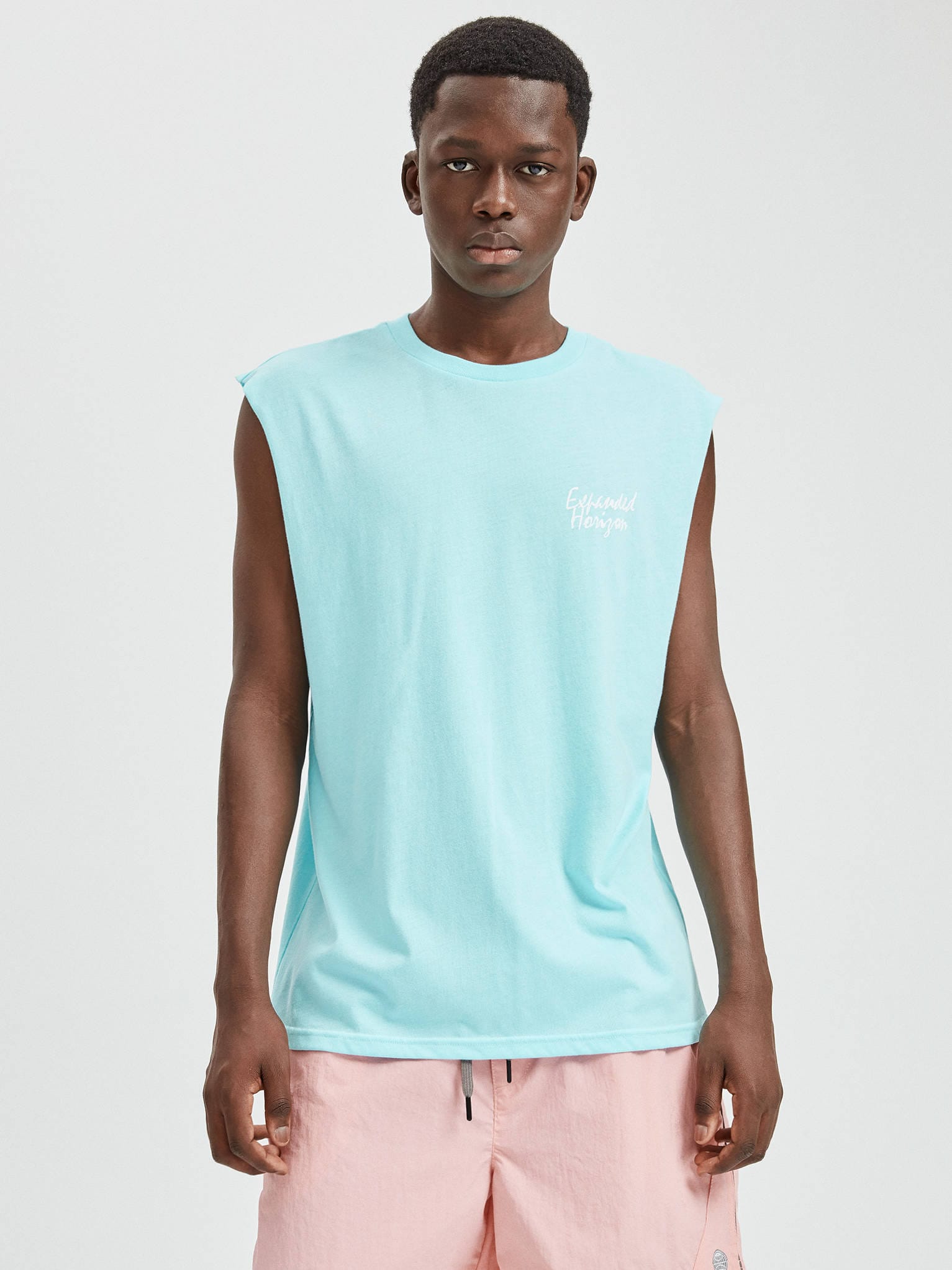 

Майка Pull & Bear 9247/505/402  Голубая, Майка Pull & Bear 9247/505/402 XS Голубая