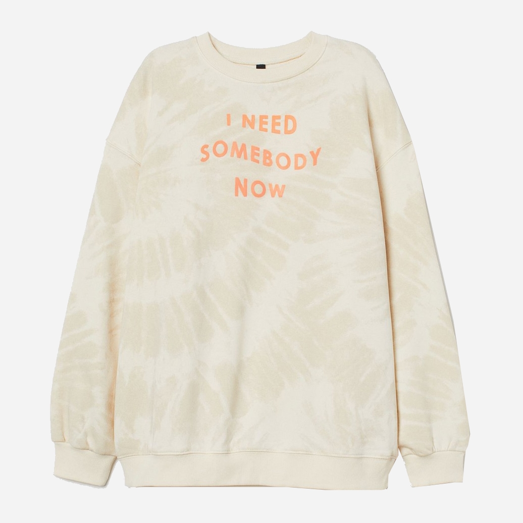

Свитшот H&M 0829072_оранж.над.  Бежевый, Свитшот H&M 0829072_оранж.над. S Бежевый
