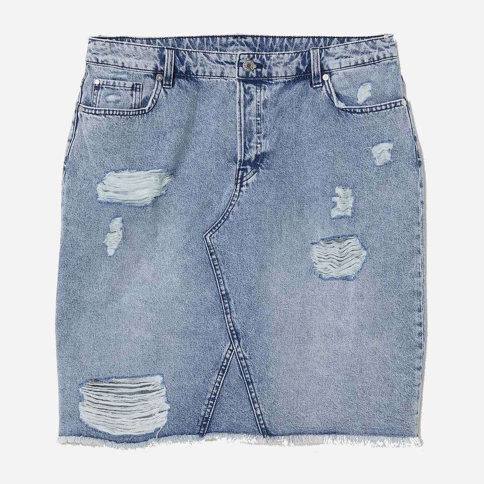 

Юбка джинсовая H&M 0615792_дырки  Синяя, Юбка джинсовая H&M 0615792_дырки 44 Синяя