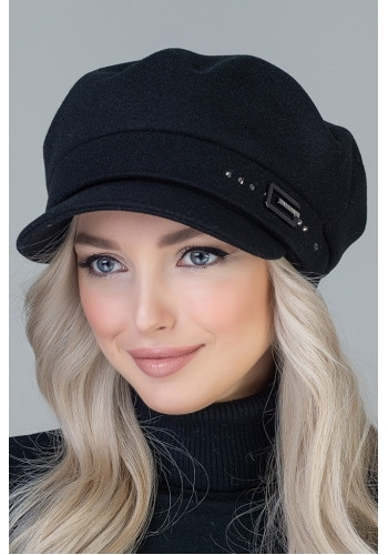 

Женская кашемировая кепка Helen Line  черная, Женская кашемировая кепка Helen Line One size черная