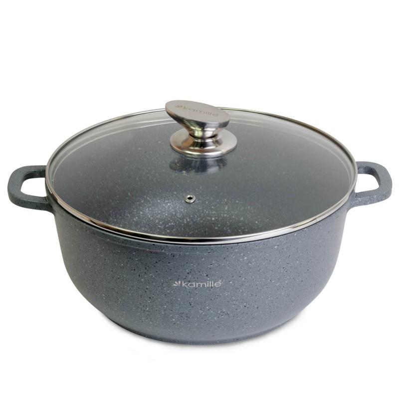 

Кастрюля из литого алюминия с антипригарным покрытием 6.5 л Kamille KM-4426