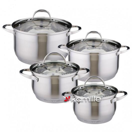 

Набор кастрюль из нержавеющей стали 8 пр Kamille 4708 S