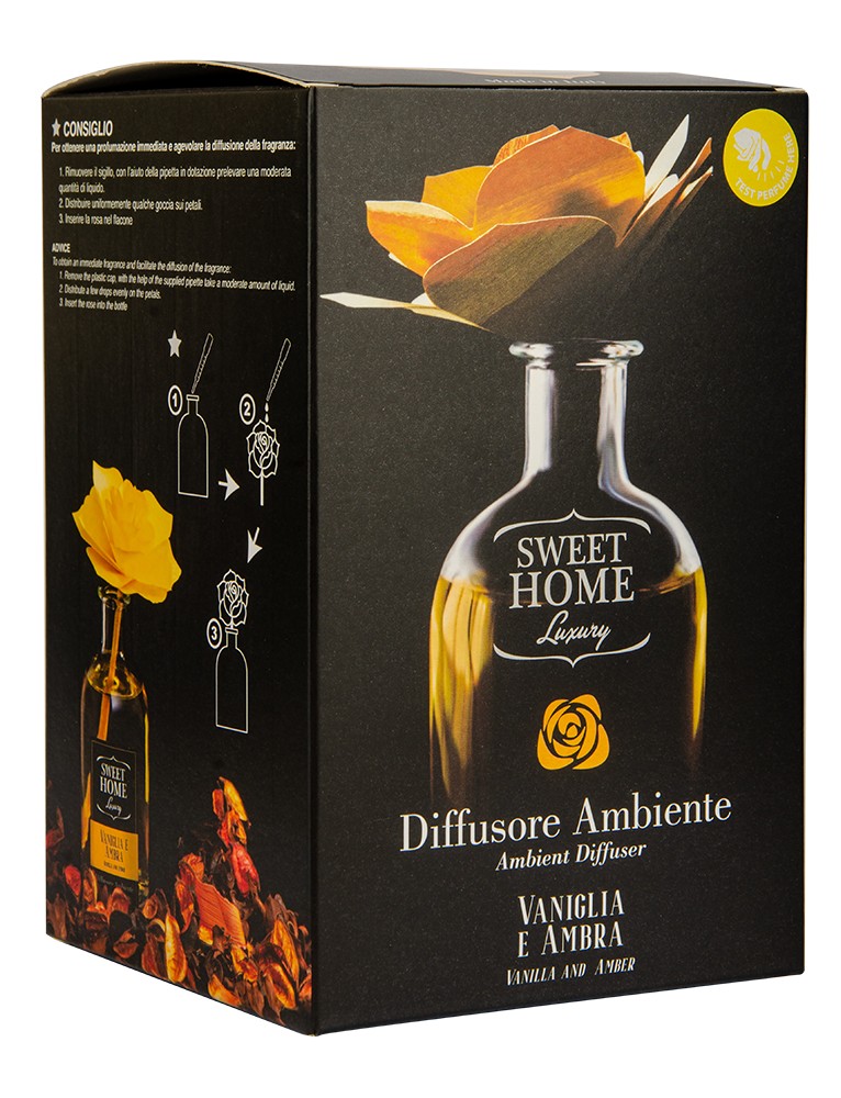 

Ароматизатор для дома Sweet Home LUXURY Ваниль и Янтарь с желтой розой 250 мл