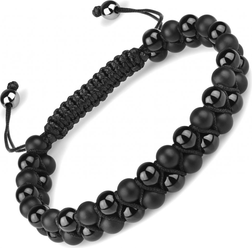 

Браслет Шамбала Everiot Select LNS-0212 из натурального агата в два ряда (Размер 14 см)