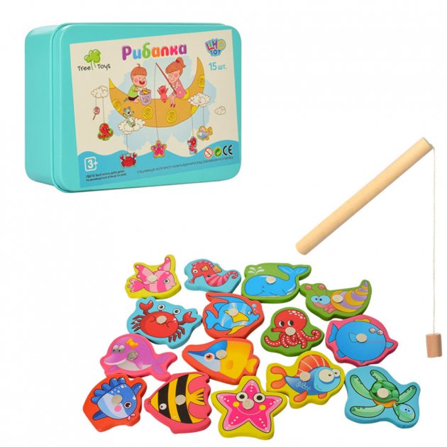 

Деревянная игрушка на магнитах рыбалка Морские Животные MD 0950-57 Wooden (T- 0950-57)