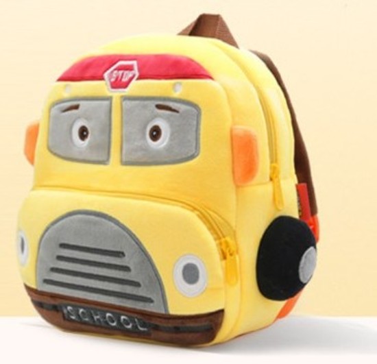 

Рюкзак детский Kakoo велюровый Car Школьный Автобус желтый (School bus)