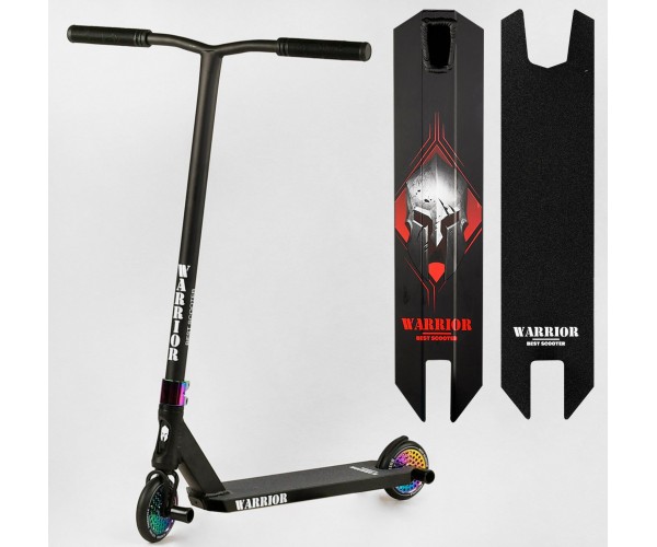 

Самокат трюковый Best Scooter Warrior Т-60738, сверхпрочный, колеса 120мм, пеги, подшипники ABEC-9, Черно-красный