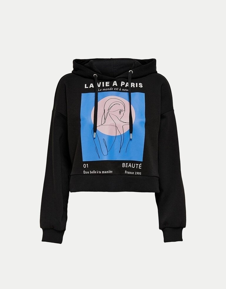 

Толстовка ONLY  Черный 15243426-Black-AOP:Paris, Толстовка ONLY S Черный 15243426-Black-AOP:Paris