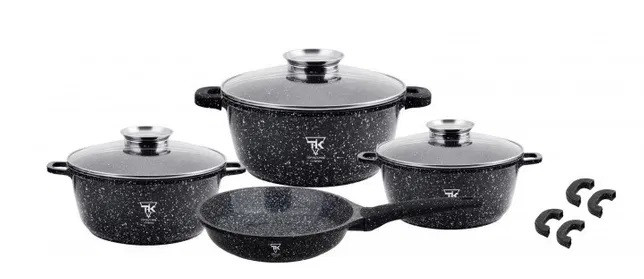 

Набор кастрюль Higher Kitchen HK-307 немецкого качества с антипригарным покрытием из гранита