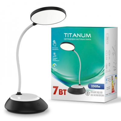 

Настольная лампа TITANUM LED DC3 7W 3000-6500K USB черная (TLTF-022B)